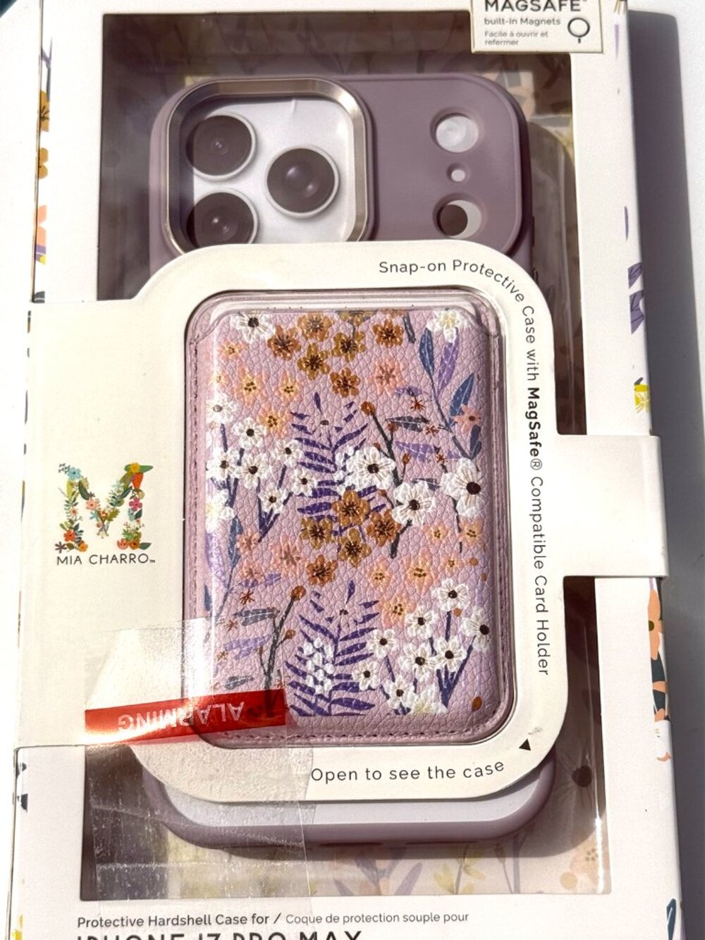 Mia Charro IPhone 17 Pro Max hard shell case + wallet mag safe